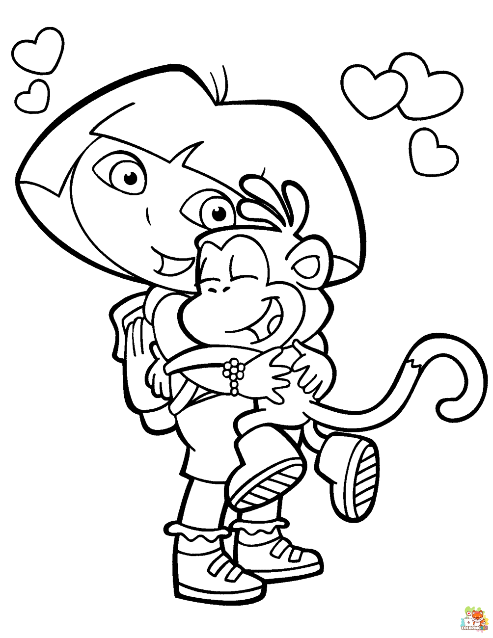 dora coloring pages 6
