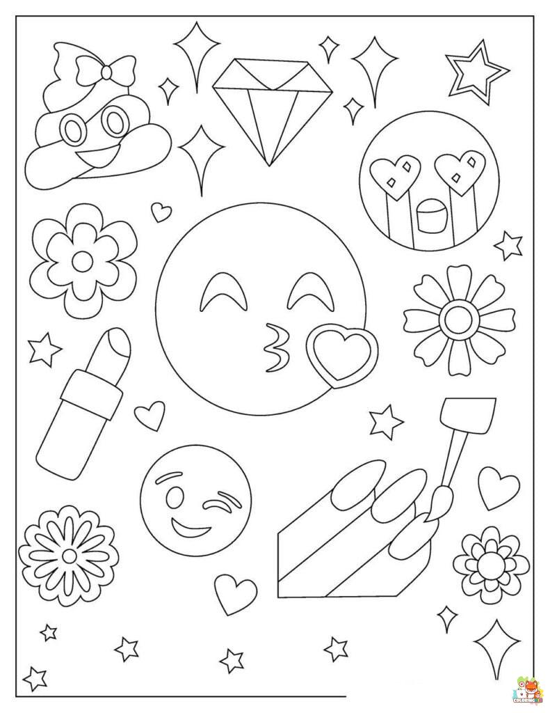 emoji coloring pages 1