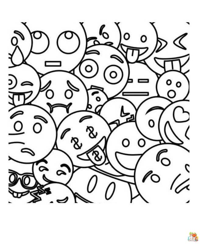 emoji coloring pages 2