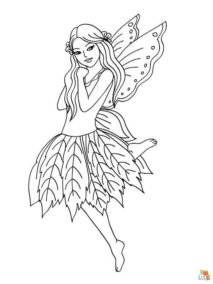fairy coloring pages 4