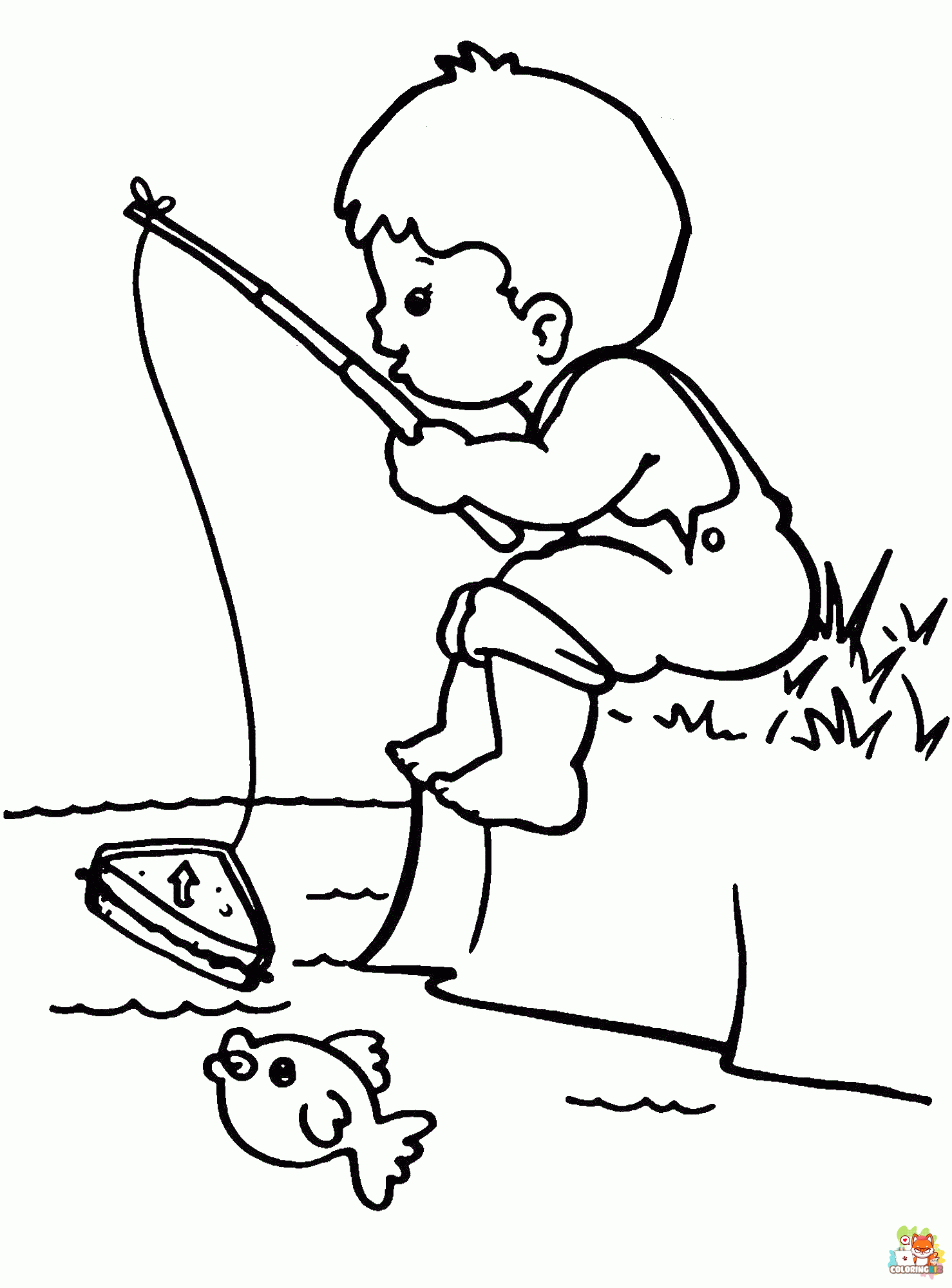 fishing coloring pages 1