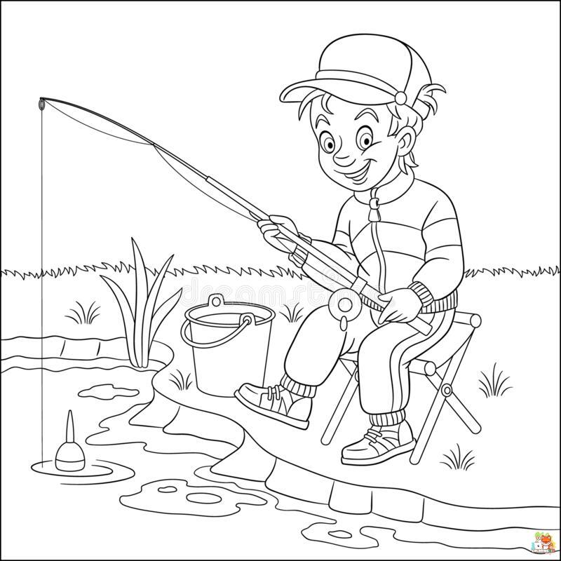 fishing coloring pages 1