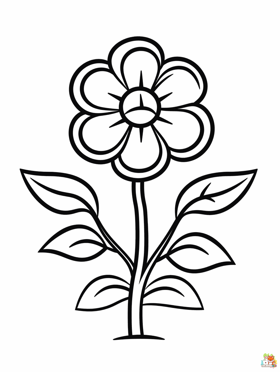 flower coloring pages for free