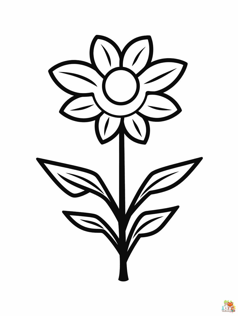 flower coloring pages printable free