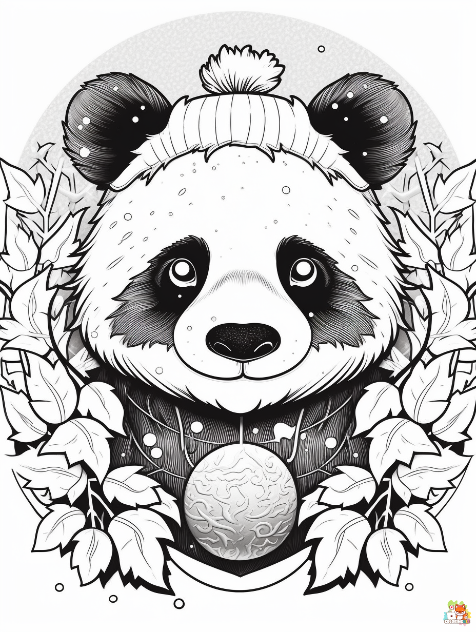 gbcoloring Panda Coloring pages for adult A panda bear playing 3b405857 4df4 4a3b 9371 8170f68b7382