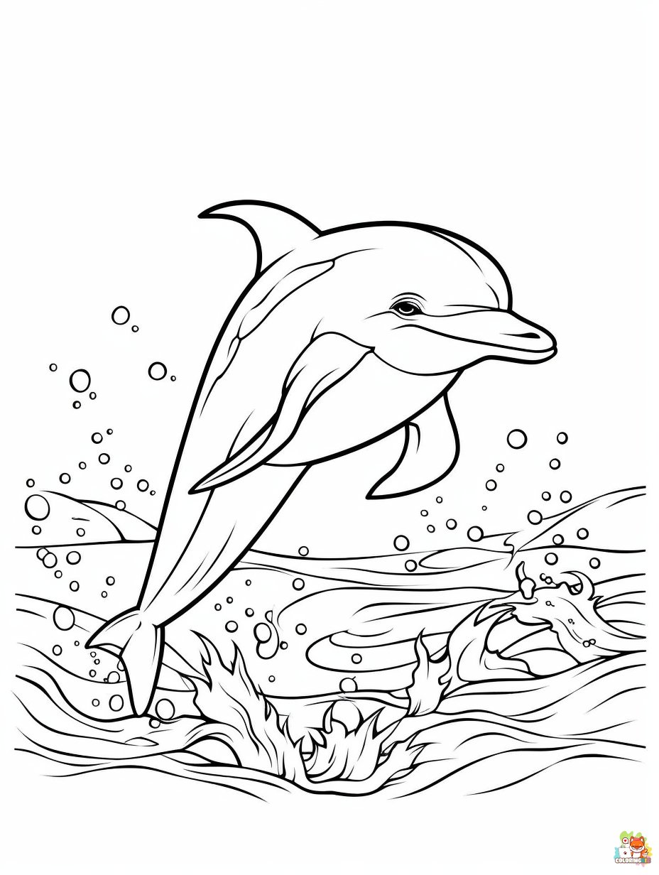 gbcoloring dolphin Coloring pages for kids A dolphin swimming i edd90955 991c 4cdb 83f2 facd9a558457