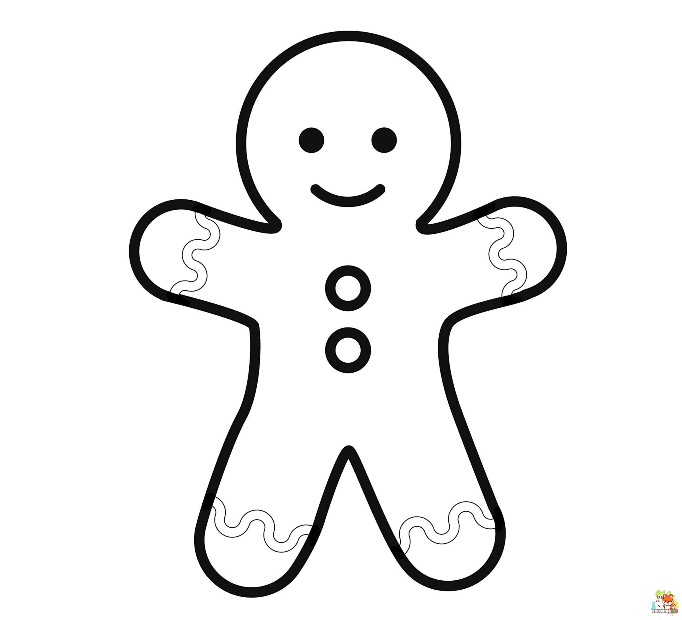 ginger bread man coloring pages 1