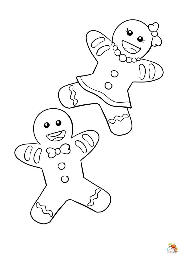 ginger bread man coloring pages