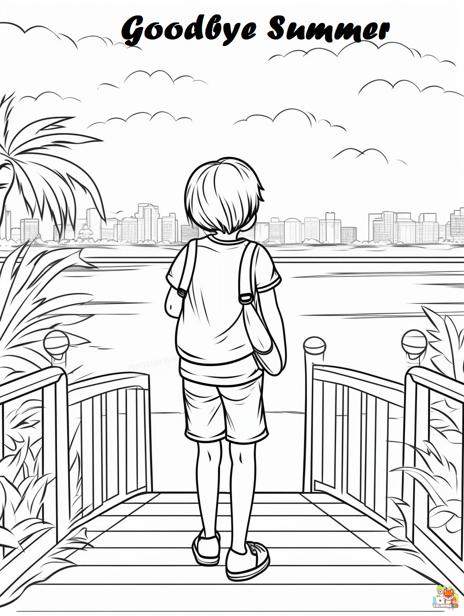 goodbye summer coloring pages free 1