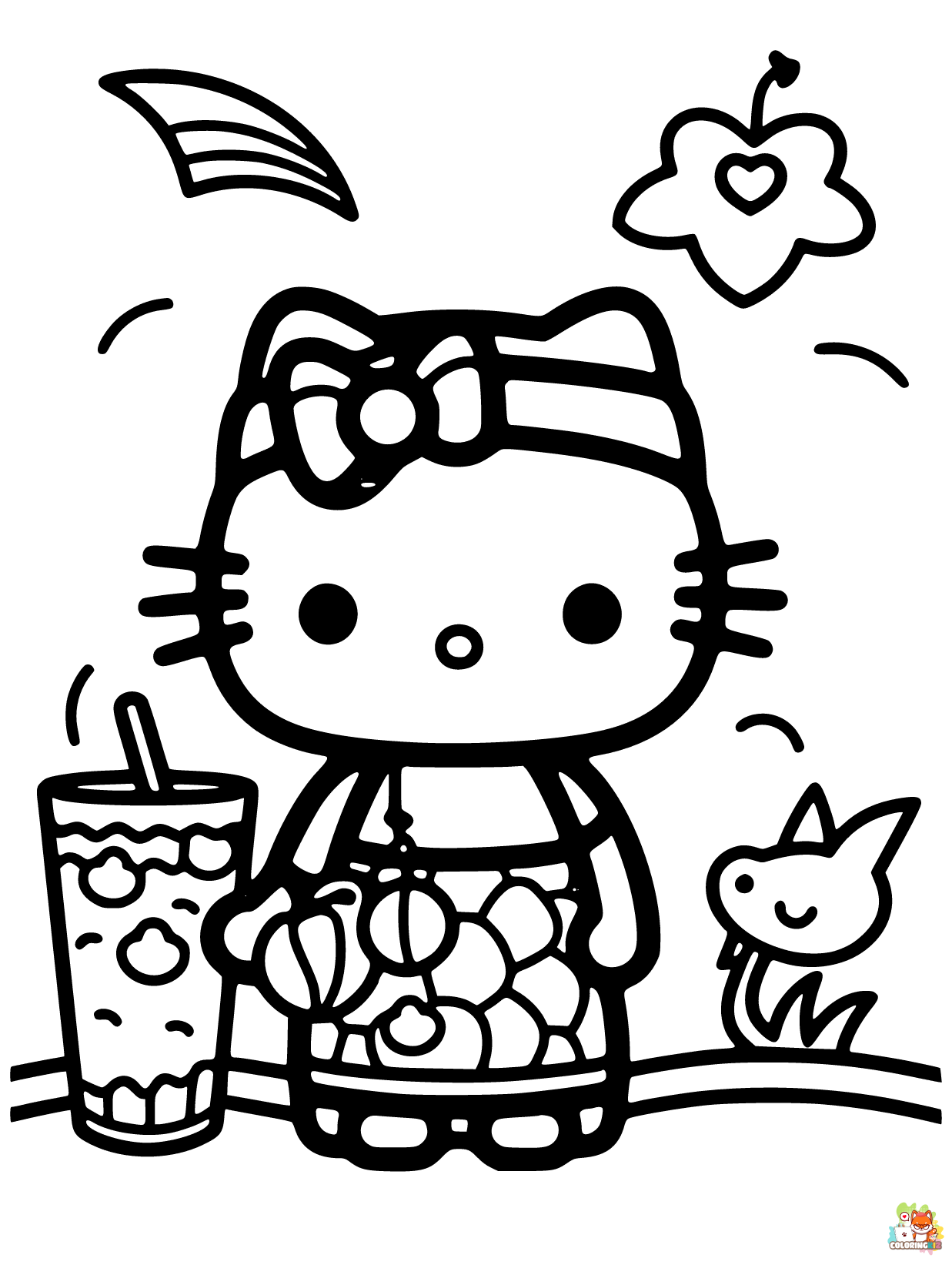 hello kitty summer coloring pages 1 1