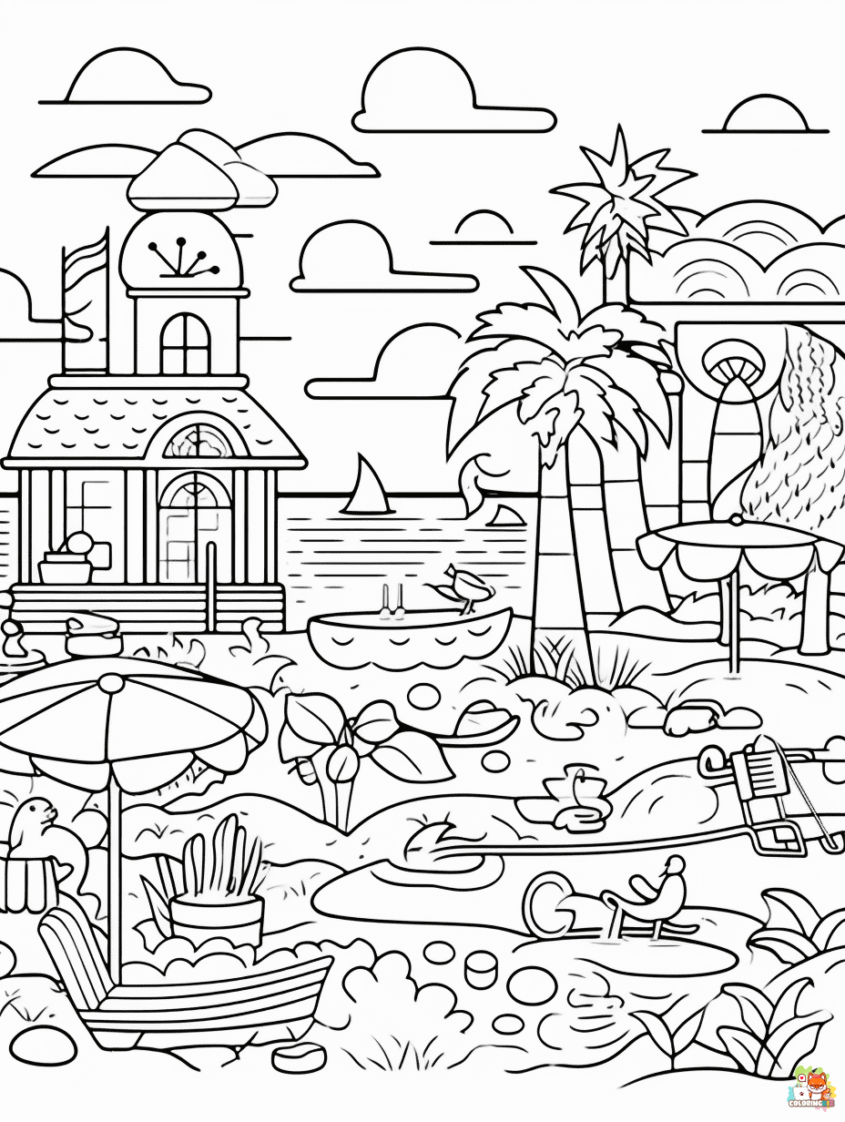 i love summer coloring pages free 1