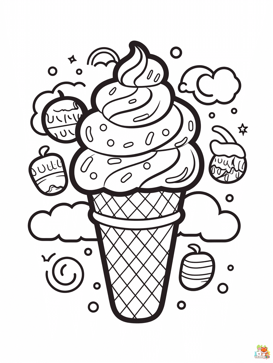 ice cream summer coloring pages 1 1