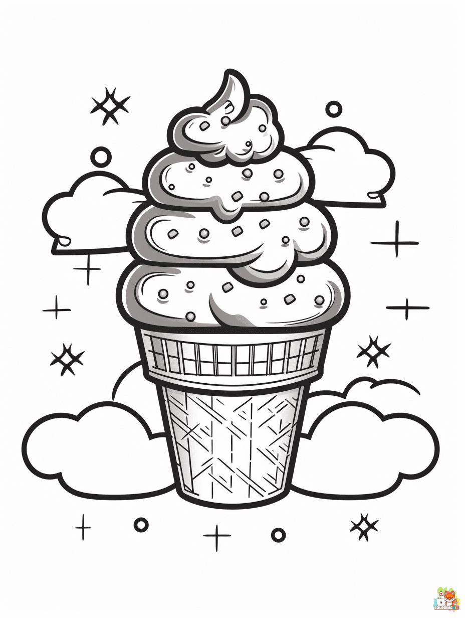ice cream summer coloring pages printable free 1