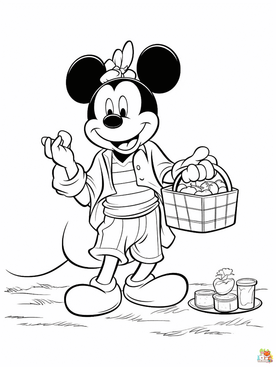 mickey mouse summer coloring pages printable free 1