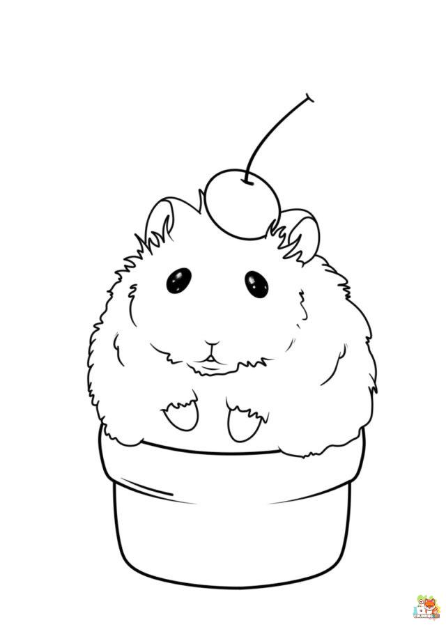 realistic hamster coloring pages 2