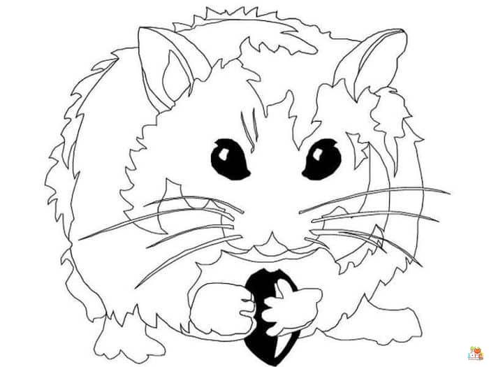 realistic hamster coloring pages 3