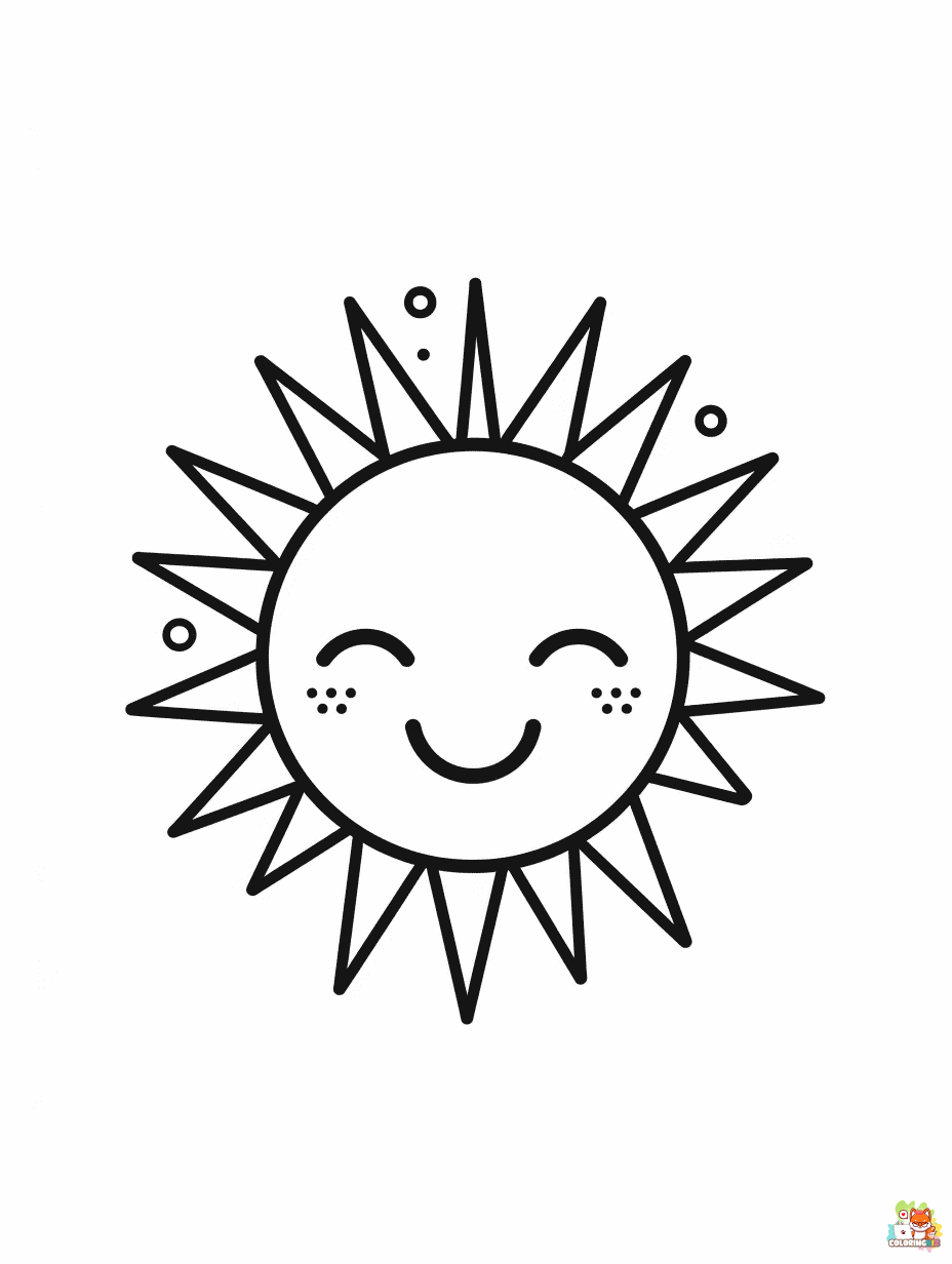simple summer coloring pages printable free 1