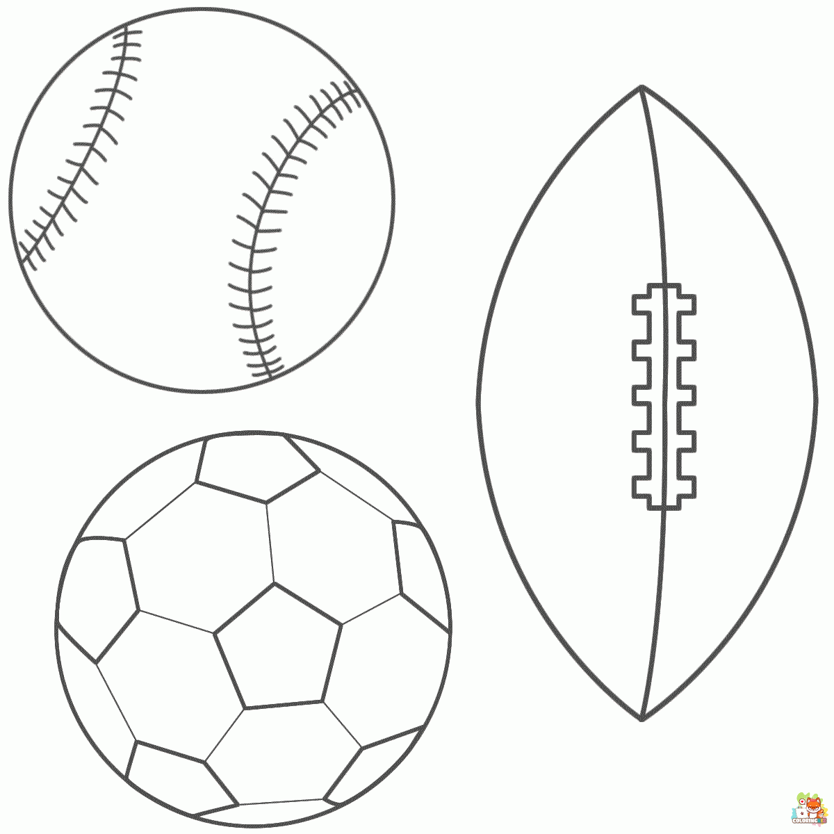 sports balls coloring pages 1
