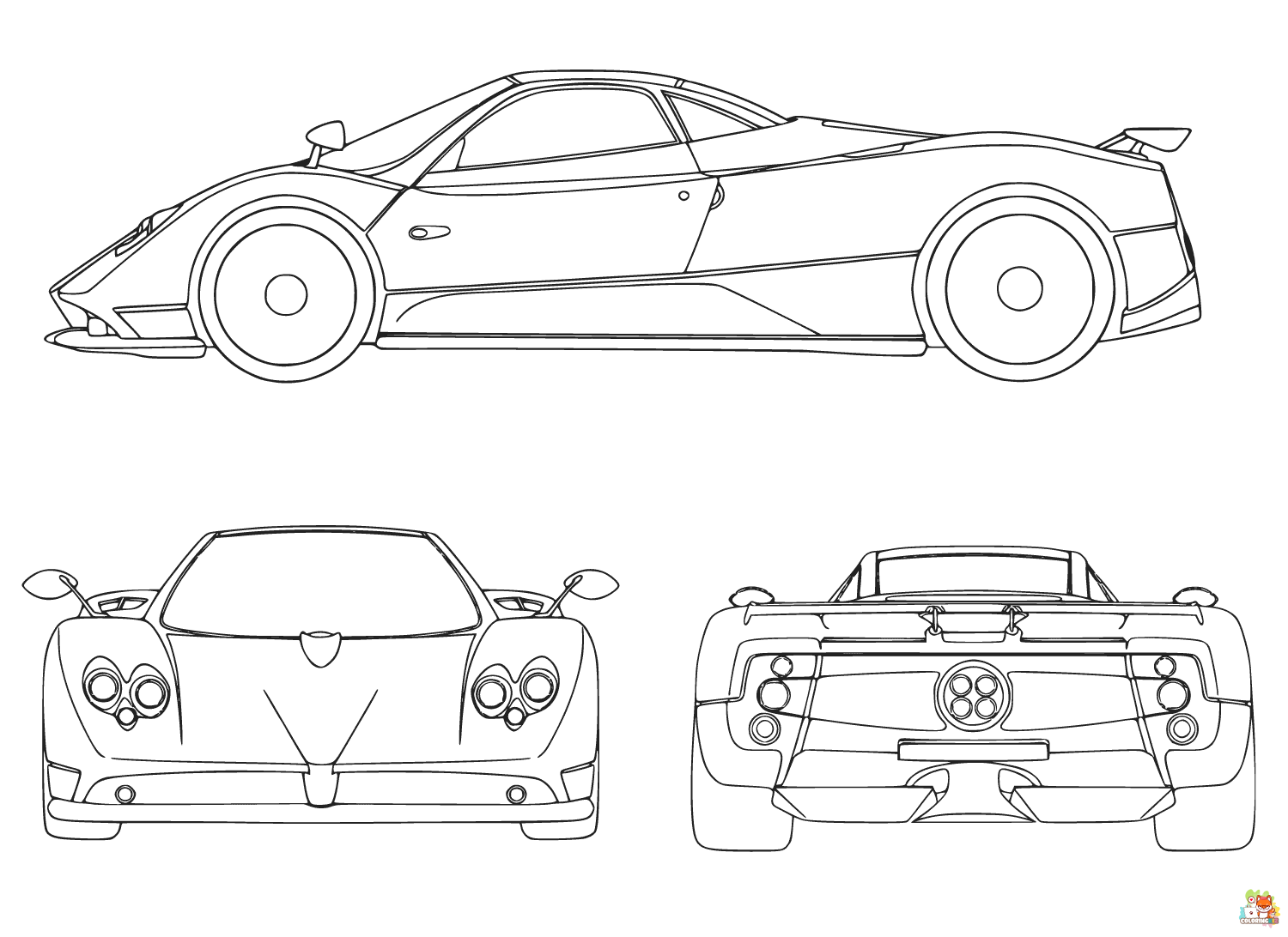 sports cars coloring pages 1