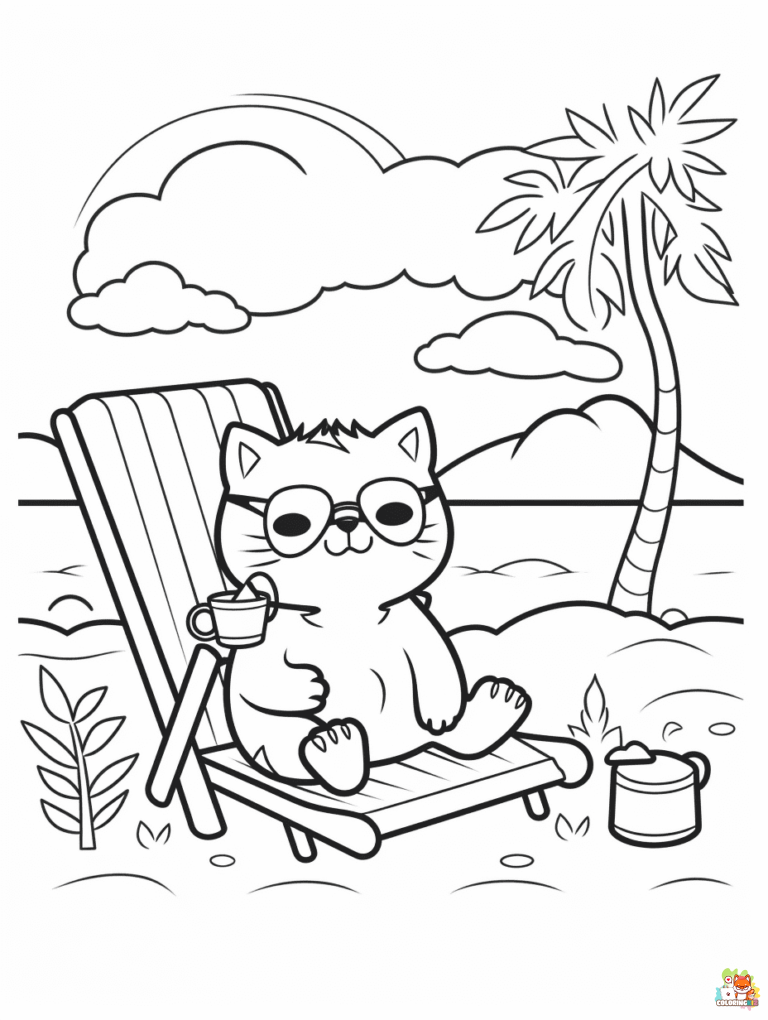summer animal coloring pages printable 1
