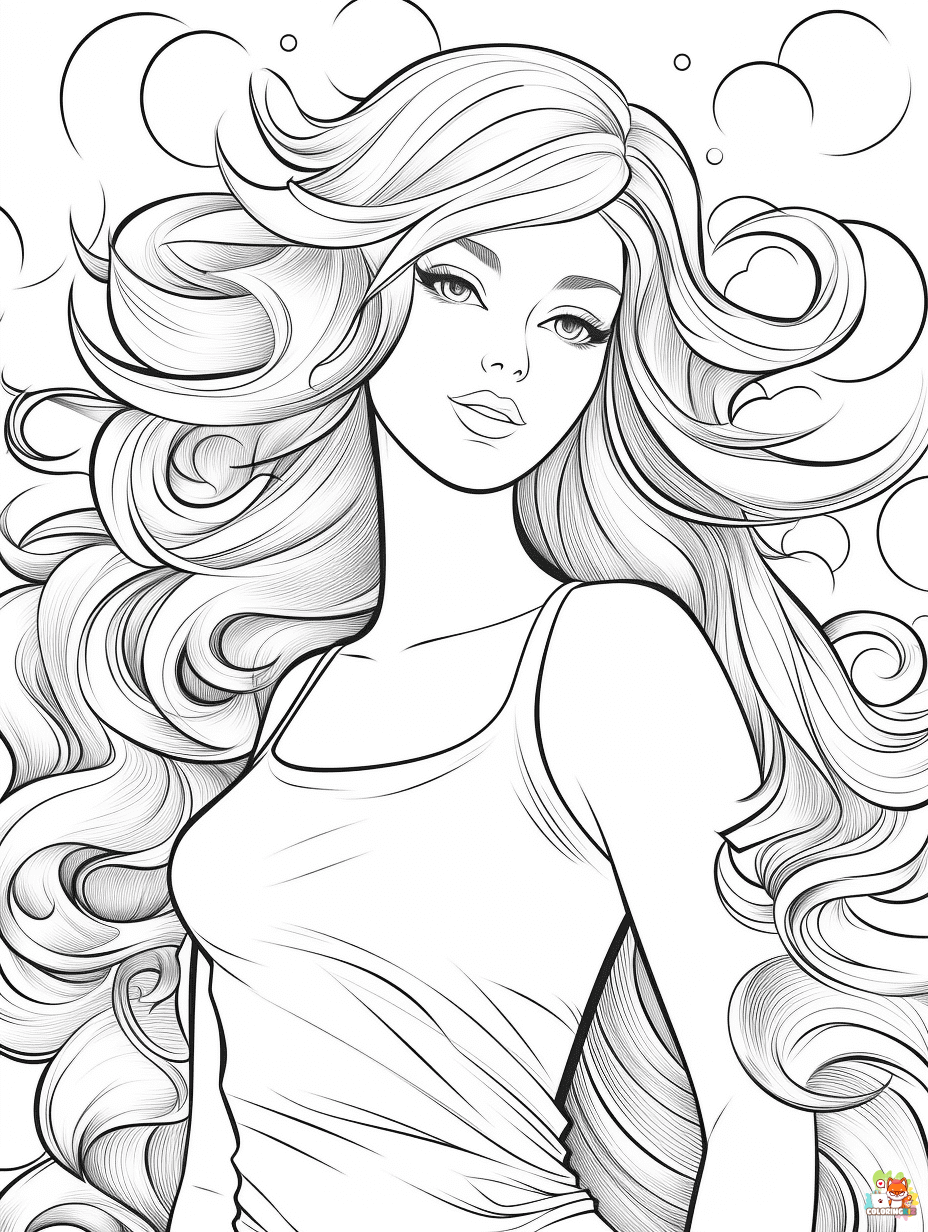 summer barbie coloring pages 8 2