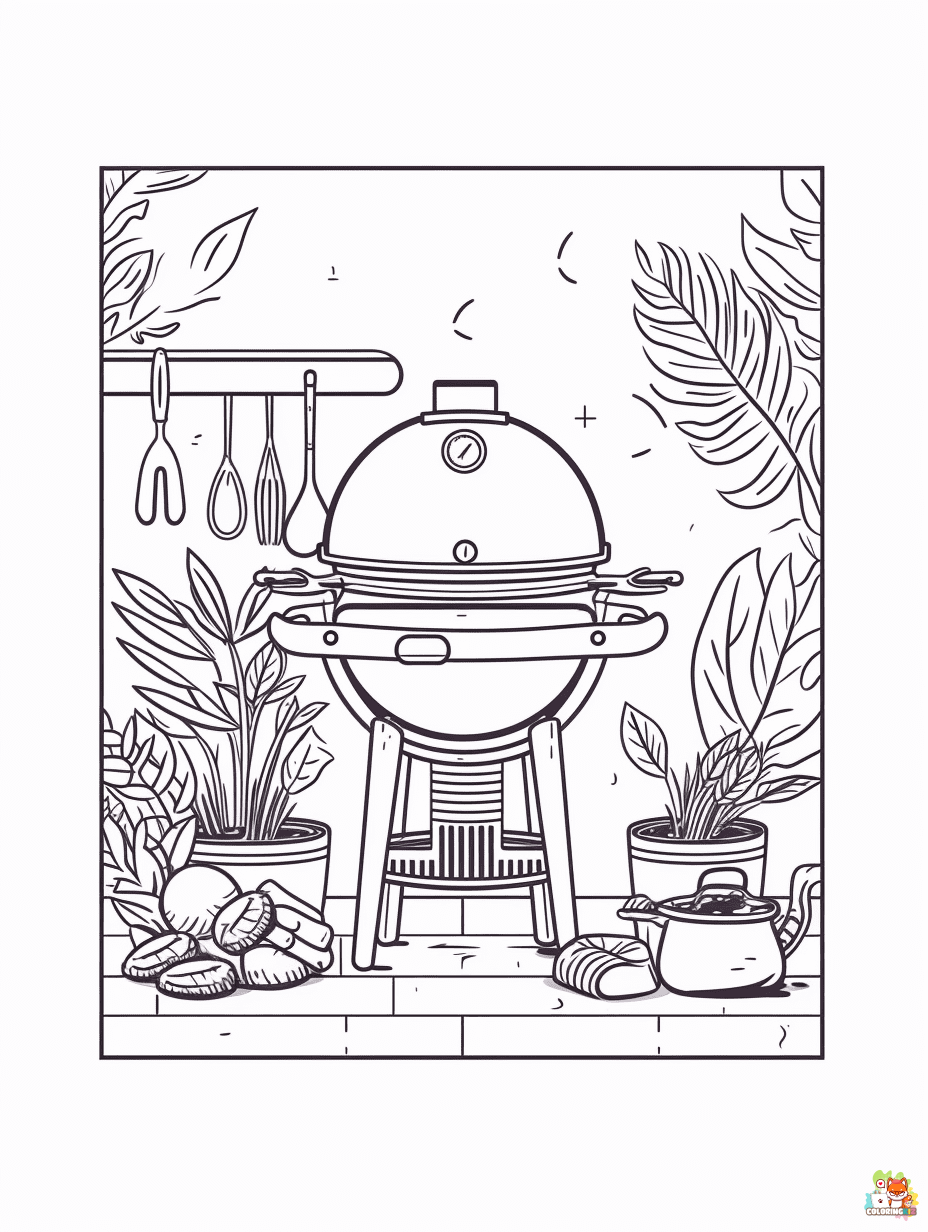 summer bbq coloring pages 4 1