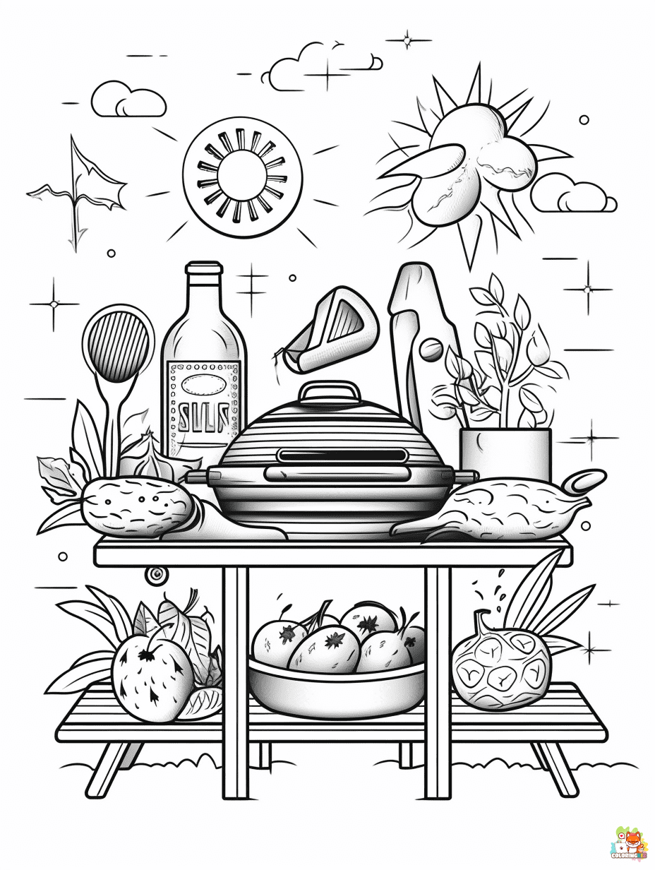 summer bbq coloring pages 5 1