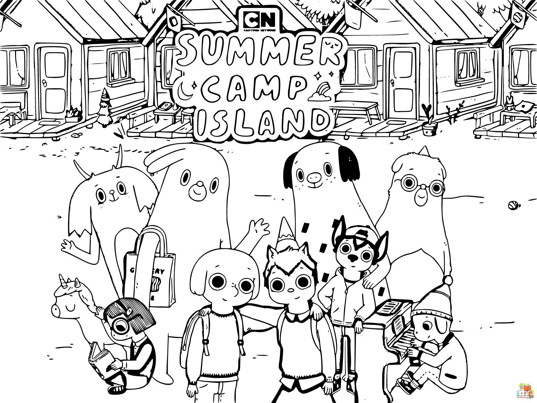 summer camp island coloring pages to print 1