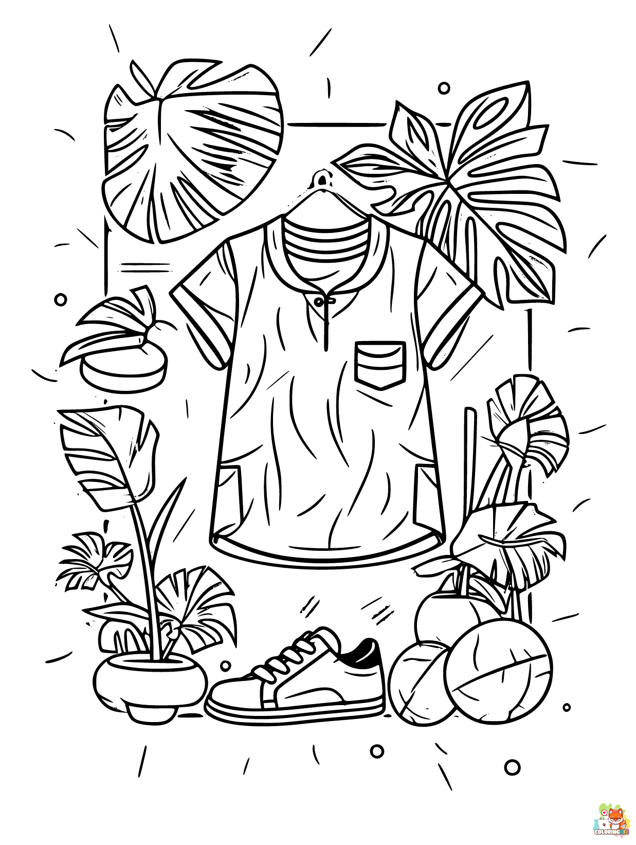 summer clothes coloring pages 1 1