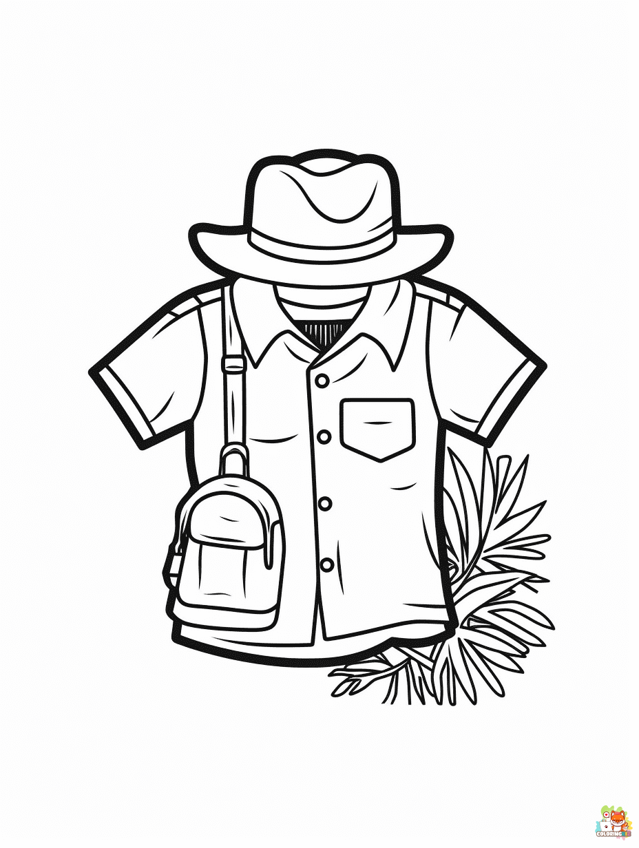 summer clothes coloring pages to print 1