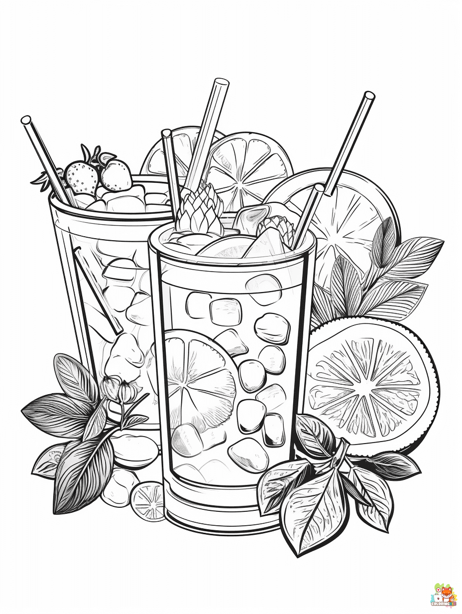 summer drinks coloring pages 1 1