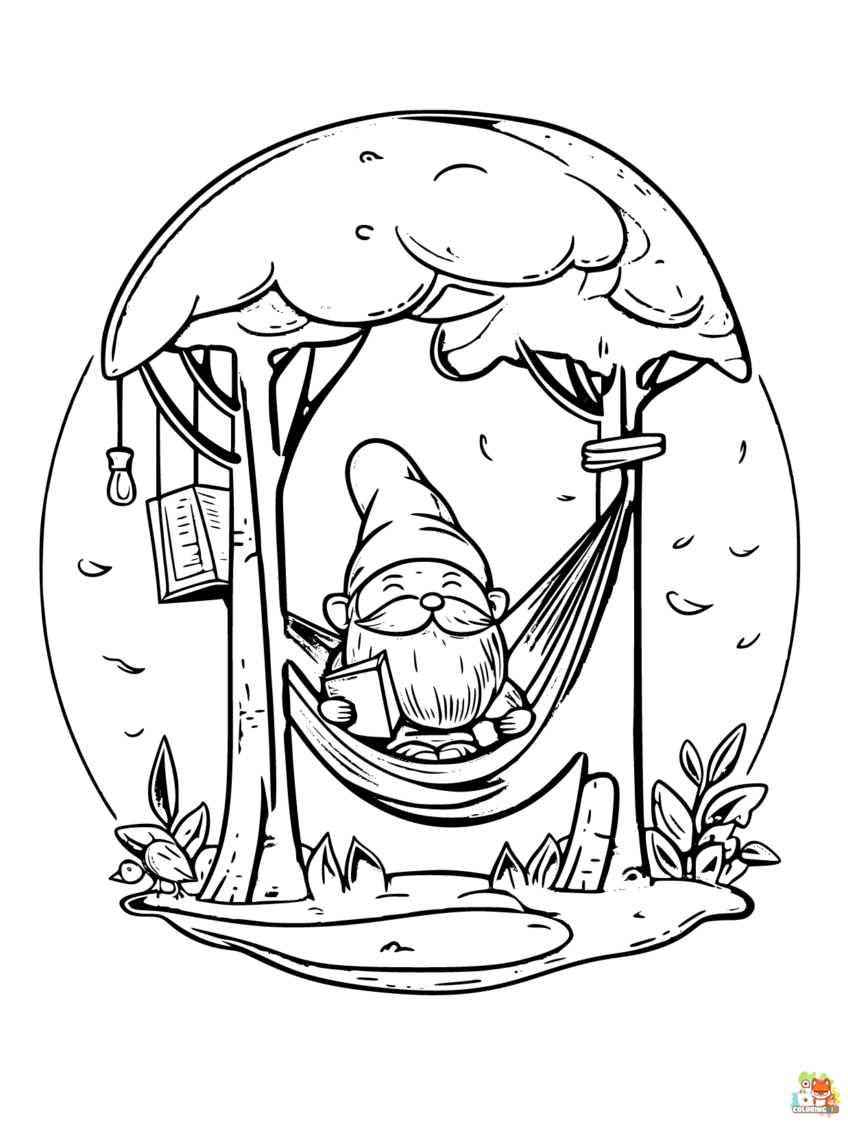 summer gnome coloring pages 1 1