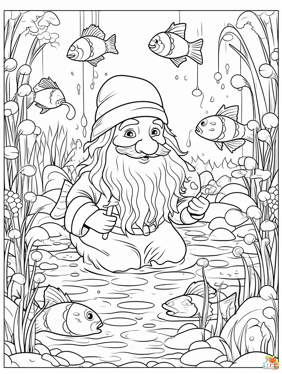 summer gnome coloring pages 5 1