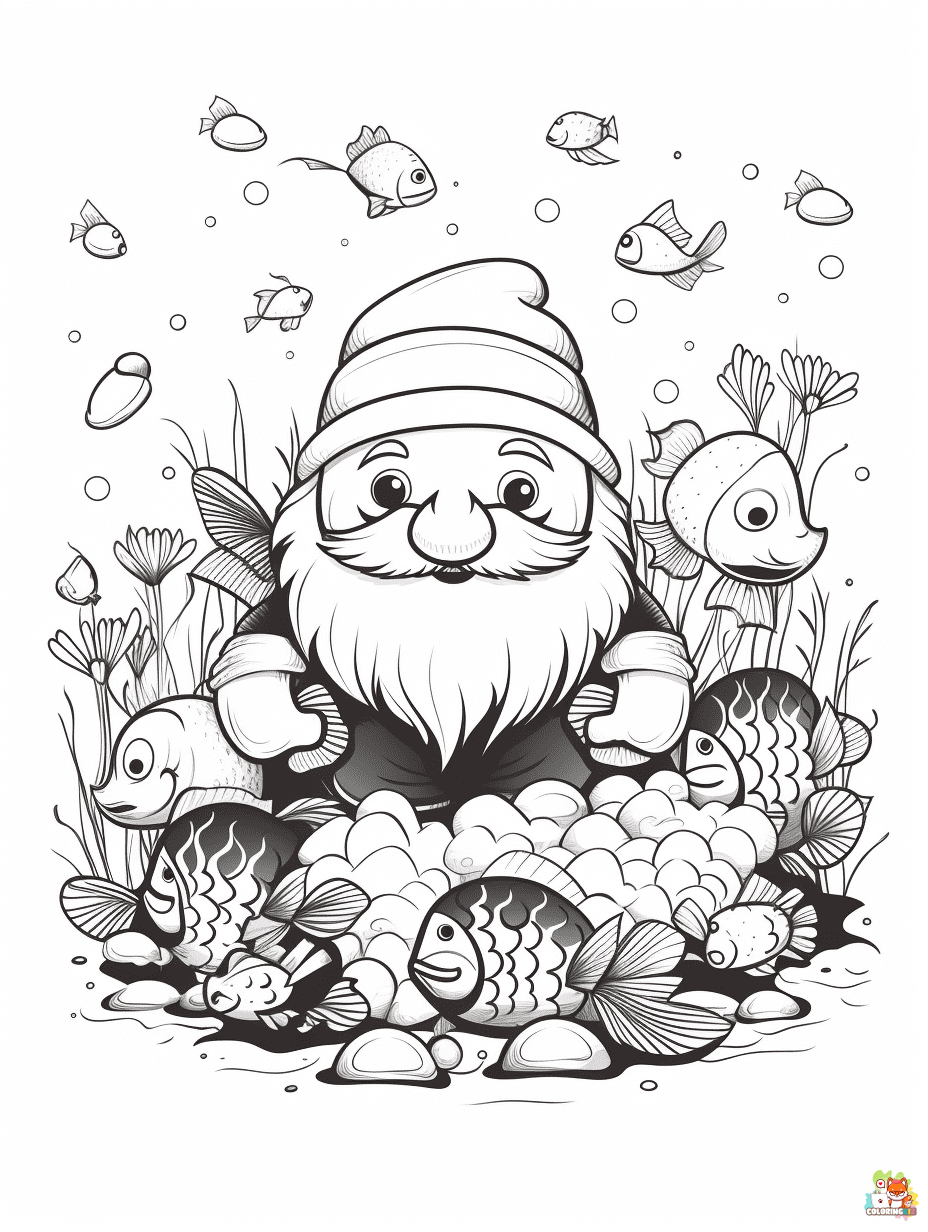 summer gnome coloring pages 6 1