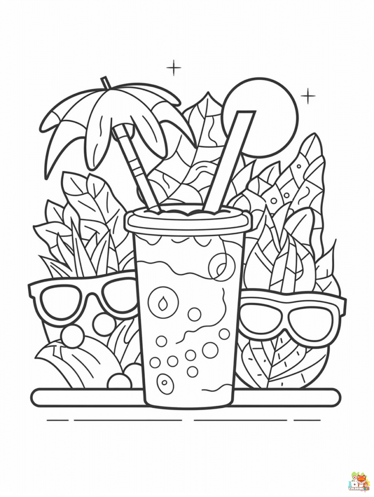summer vibes coloring pages printable free 1