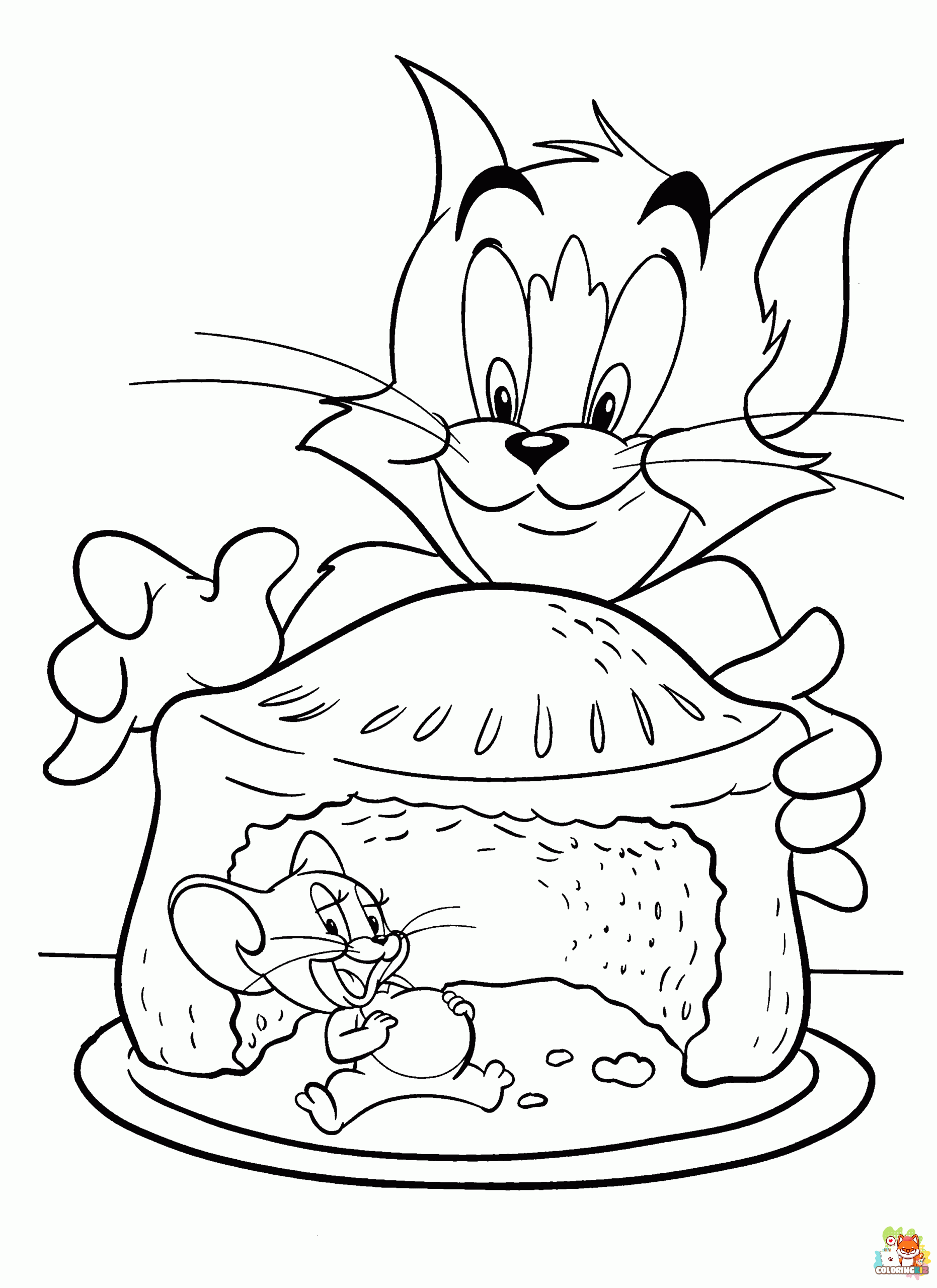 tom and jerry coloring pages 5
