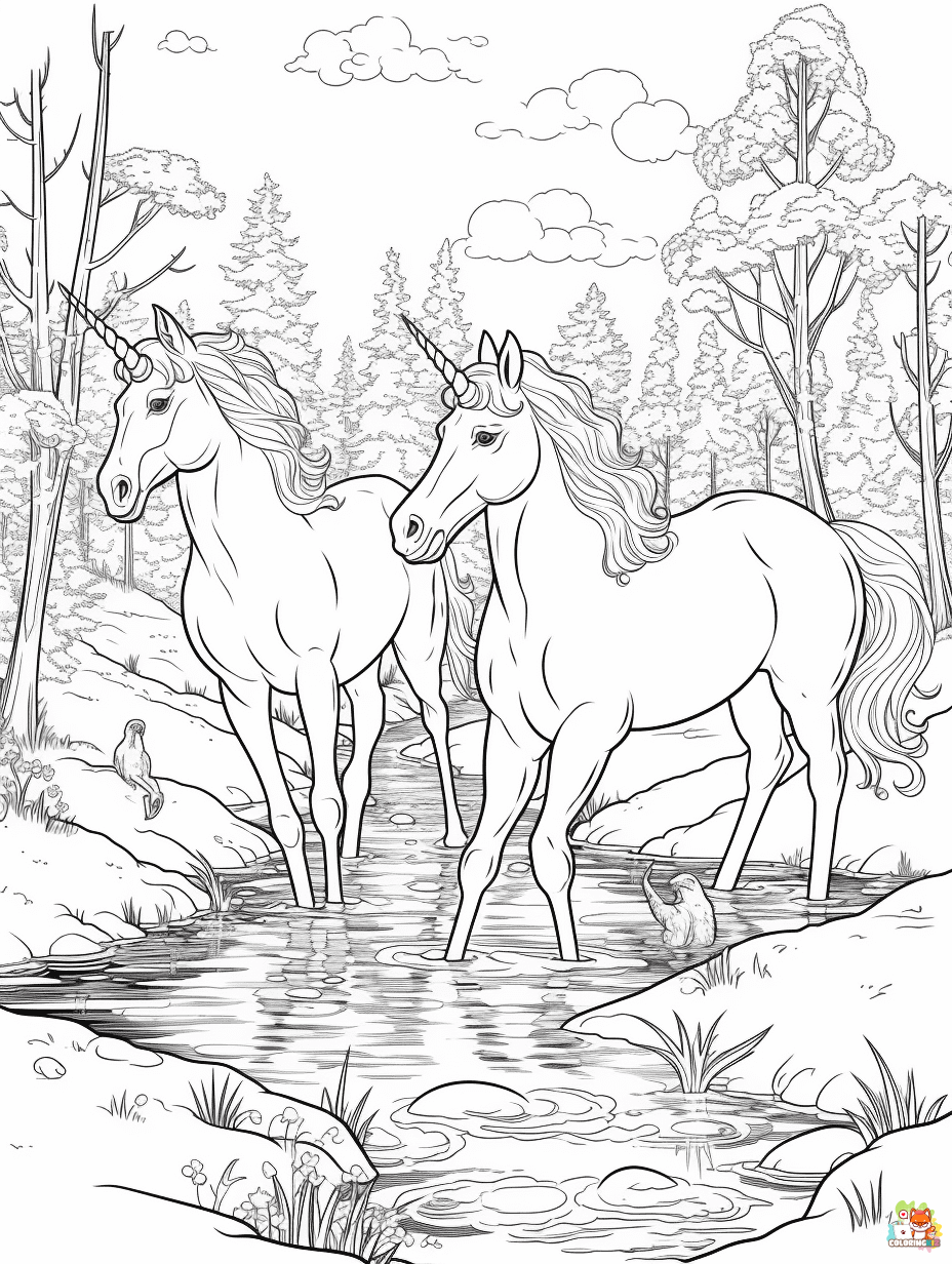 unicorn coloring pages 14