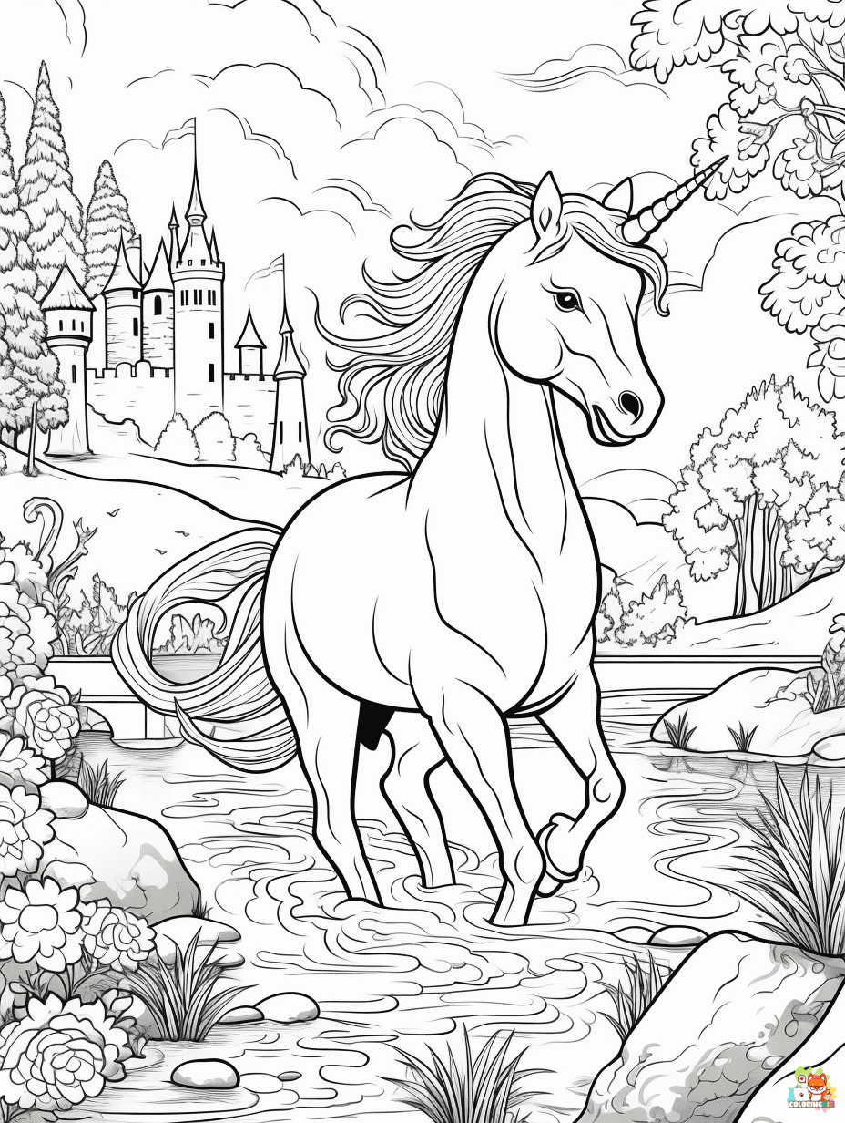 unicorn coloring pages 15