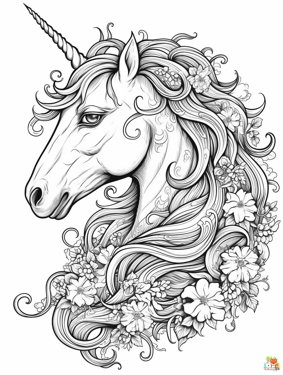 unicorn coloring pages 17