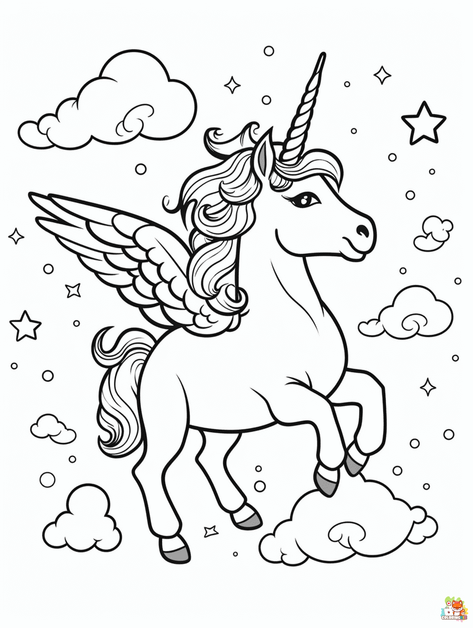 unicorn coloring pages printable 1