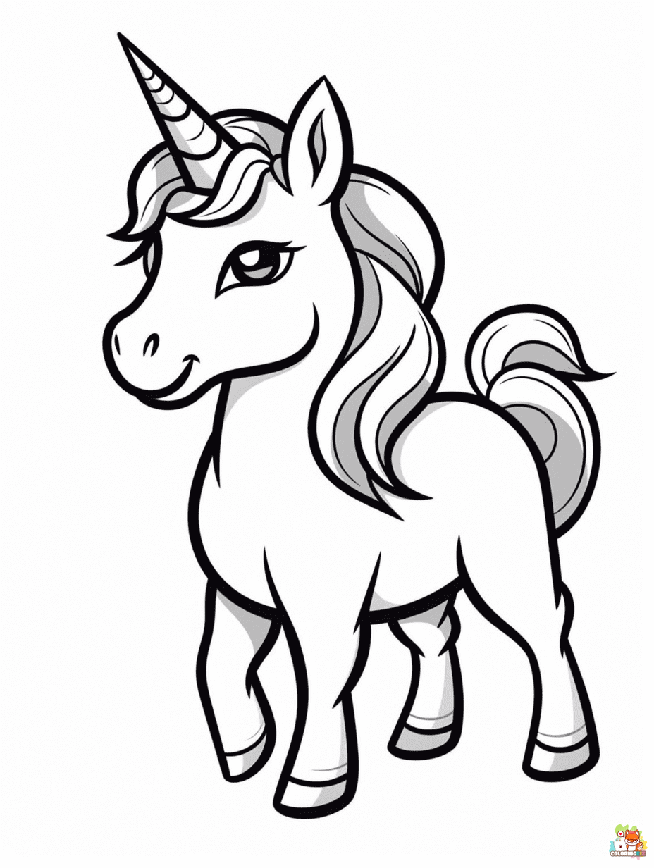 unicorn coloring pages to print 1