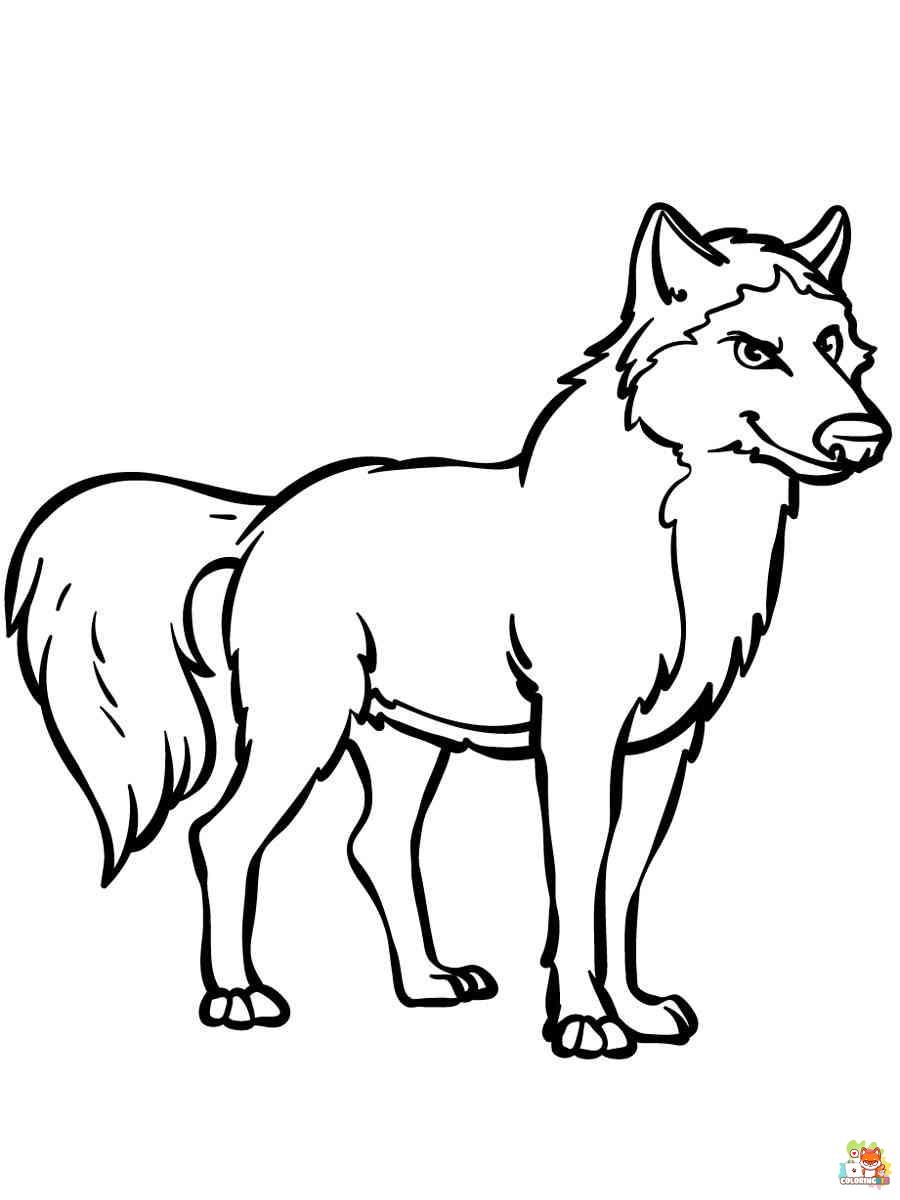 wolf coloring pages 2