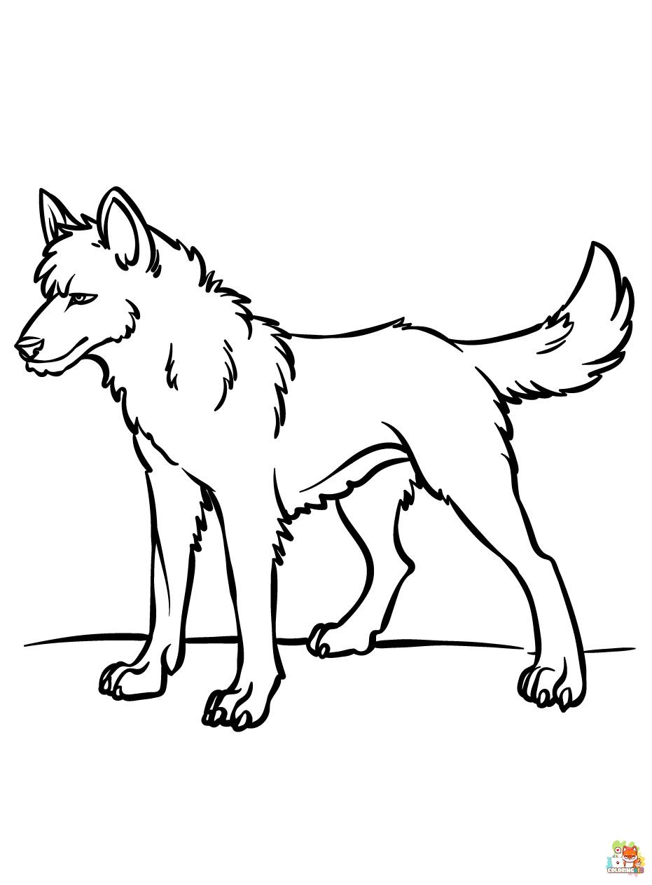 wolf coloring pages 4