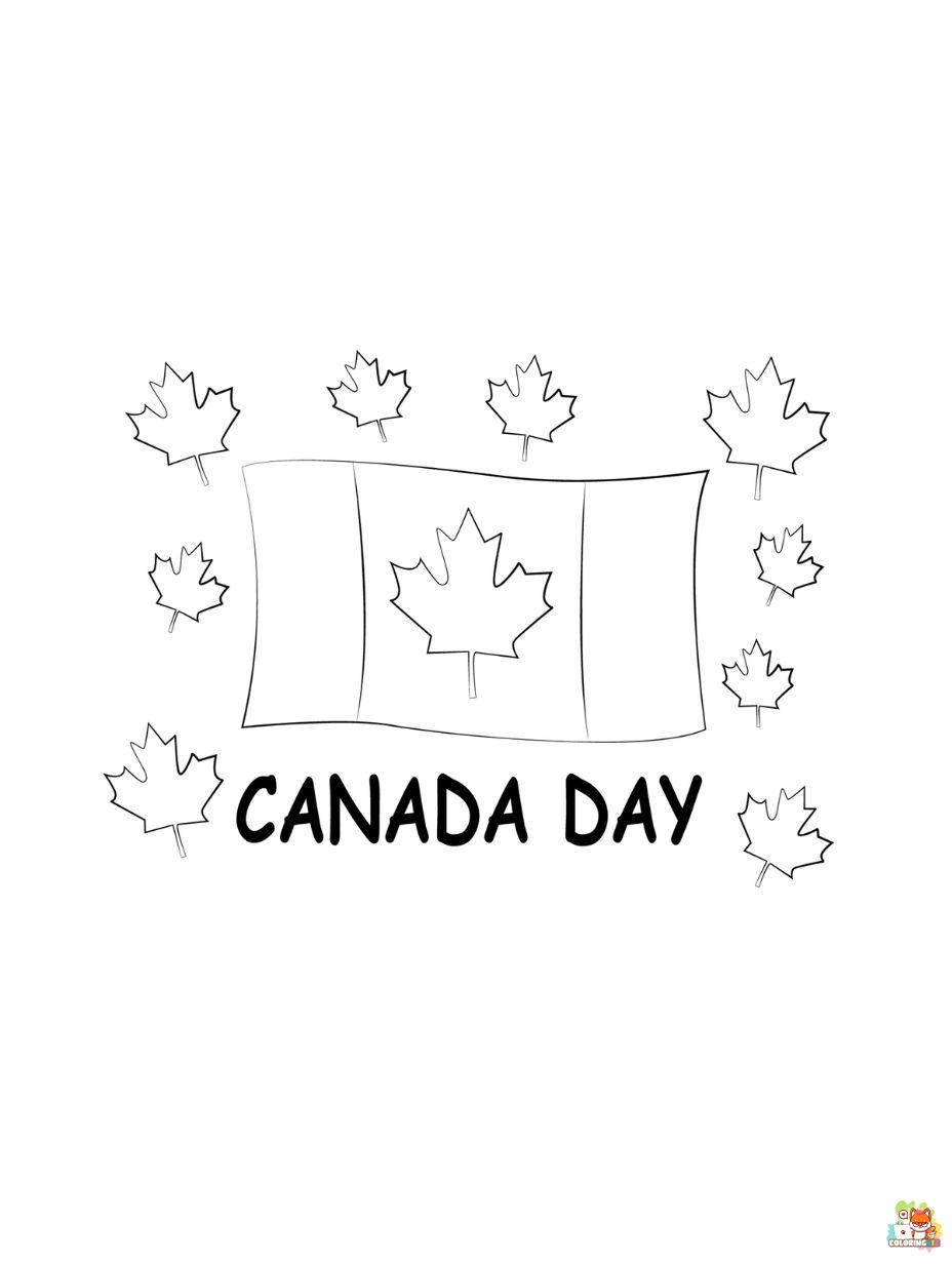 Canada Day coloring pages free