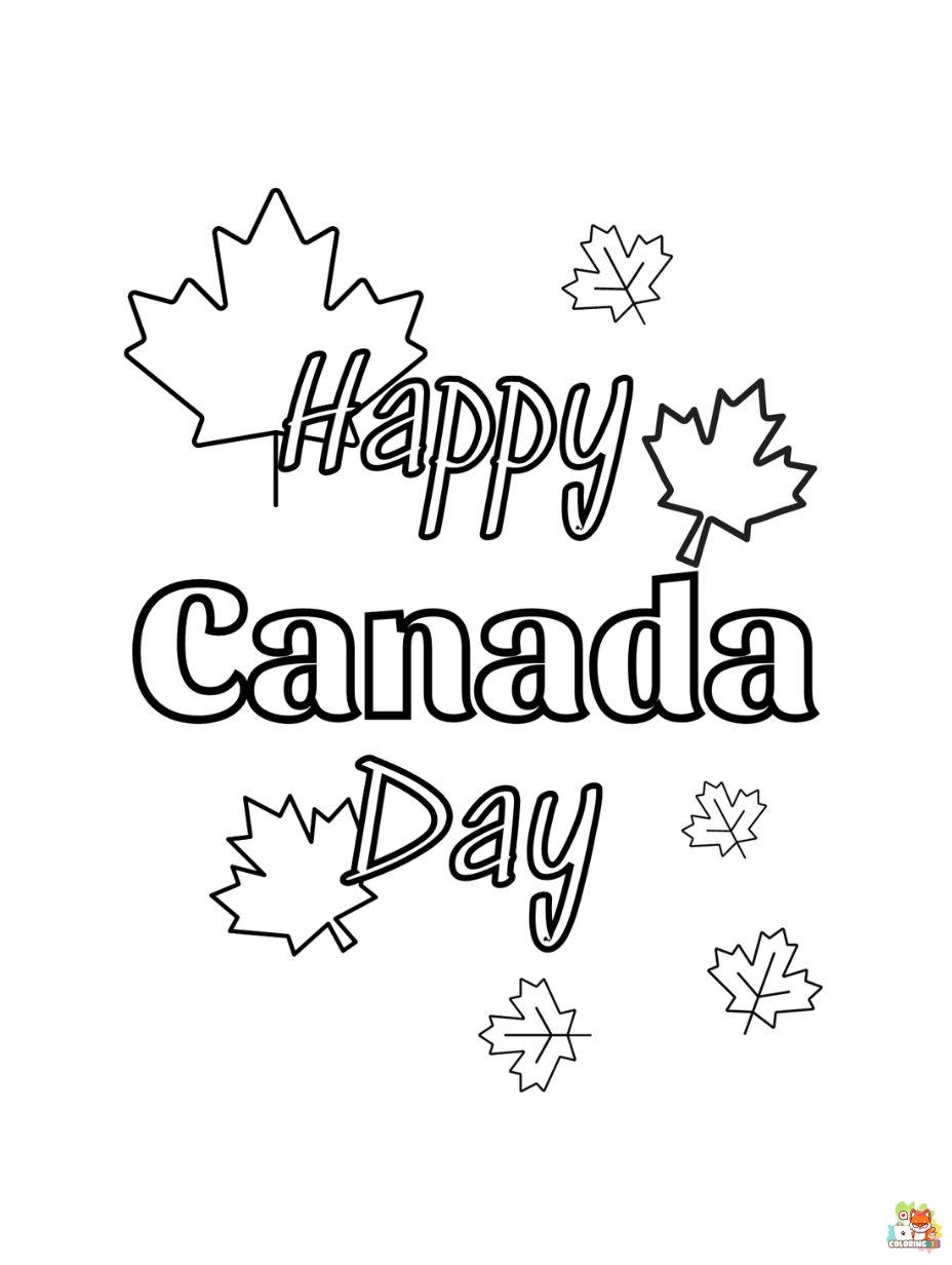 Canada Day coloring pages printable free