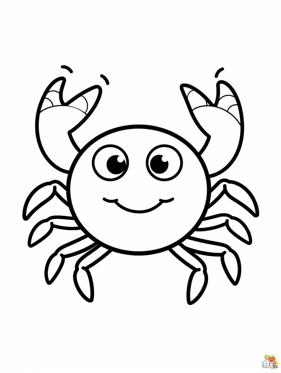 Crab coloring pages free