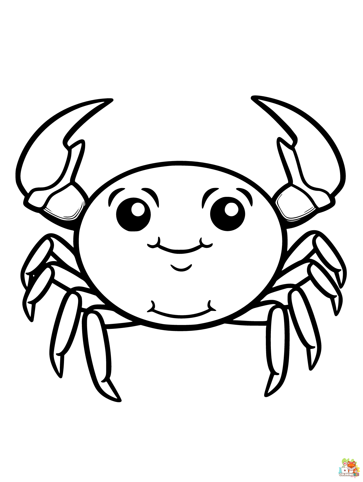 Crab coloring pages printable free