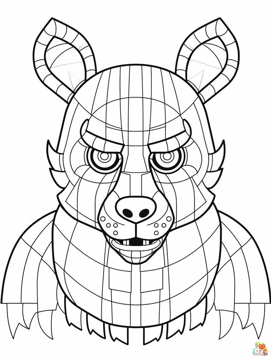 Five nights at Freddys coloring pages free 1