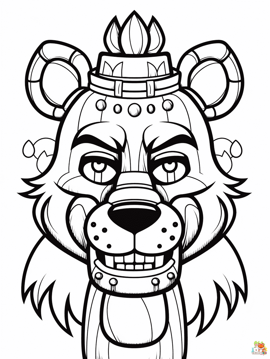 Five nights at Freddys coloring pages printable 1