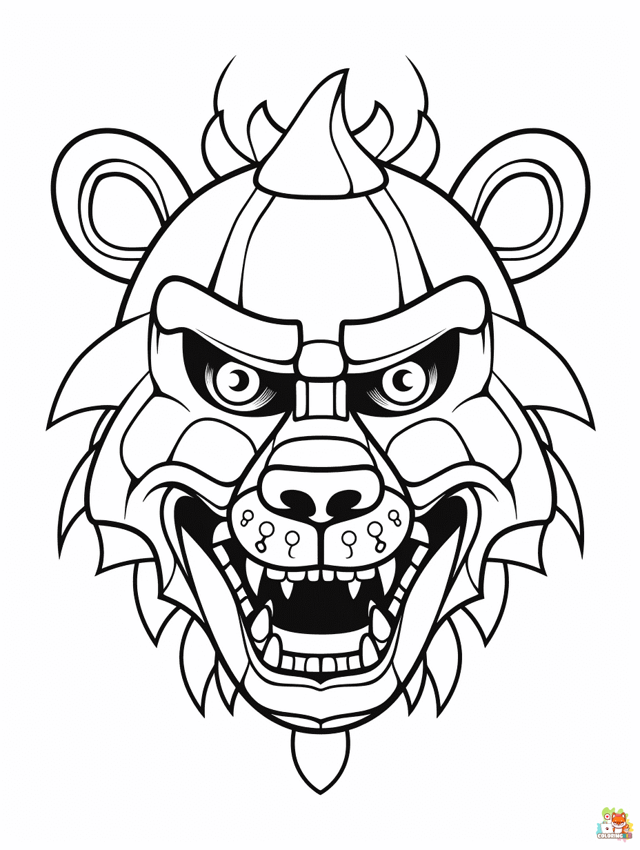 Five nights at Freddys coloring pages printable free 1